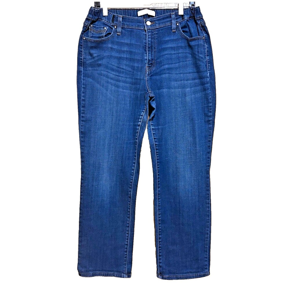 Levis 505 Womens Straight Leg Blue Jeans Flap Pockets Est W28 Inseam 28.5